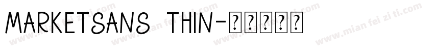 MarketSans Thin字体转换